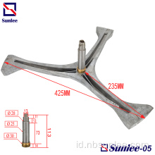 Mesin cuci bukaan depan Dukungan drum aluminium